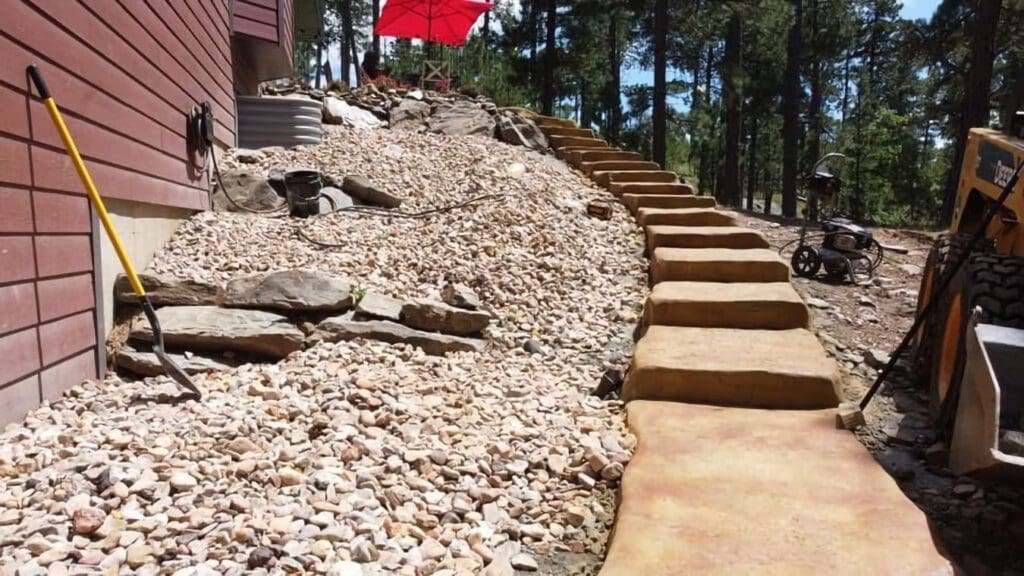 Custom Stairs and Rock work in the Black Hills