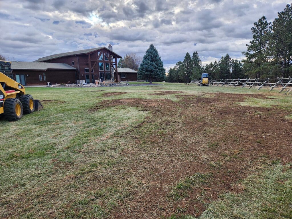 Residential Sod job before and after
